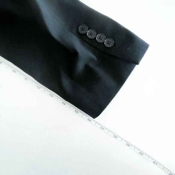 Calvin Klein Mens Suit Blazer Wool Jacket Work to Wear Black Size 44L - Picture 7 of 10